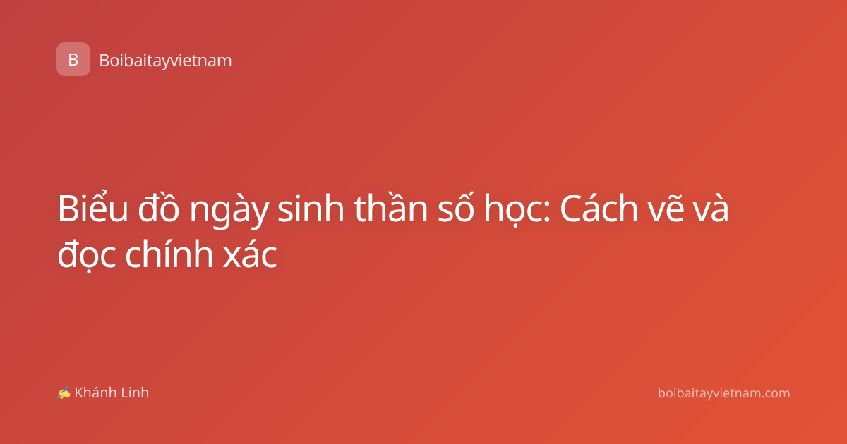 Biểu đồ ngày sinh thần số học: Cách vẽ và đọc chính xác