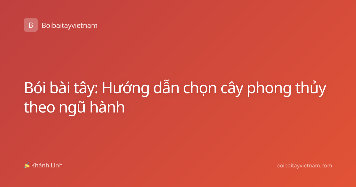 Bói bài tây: Hướng dẫn chọn cây phong thủy theo ngũ hành